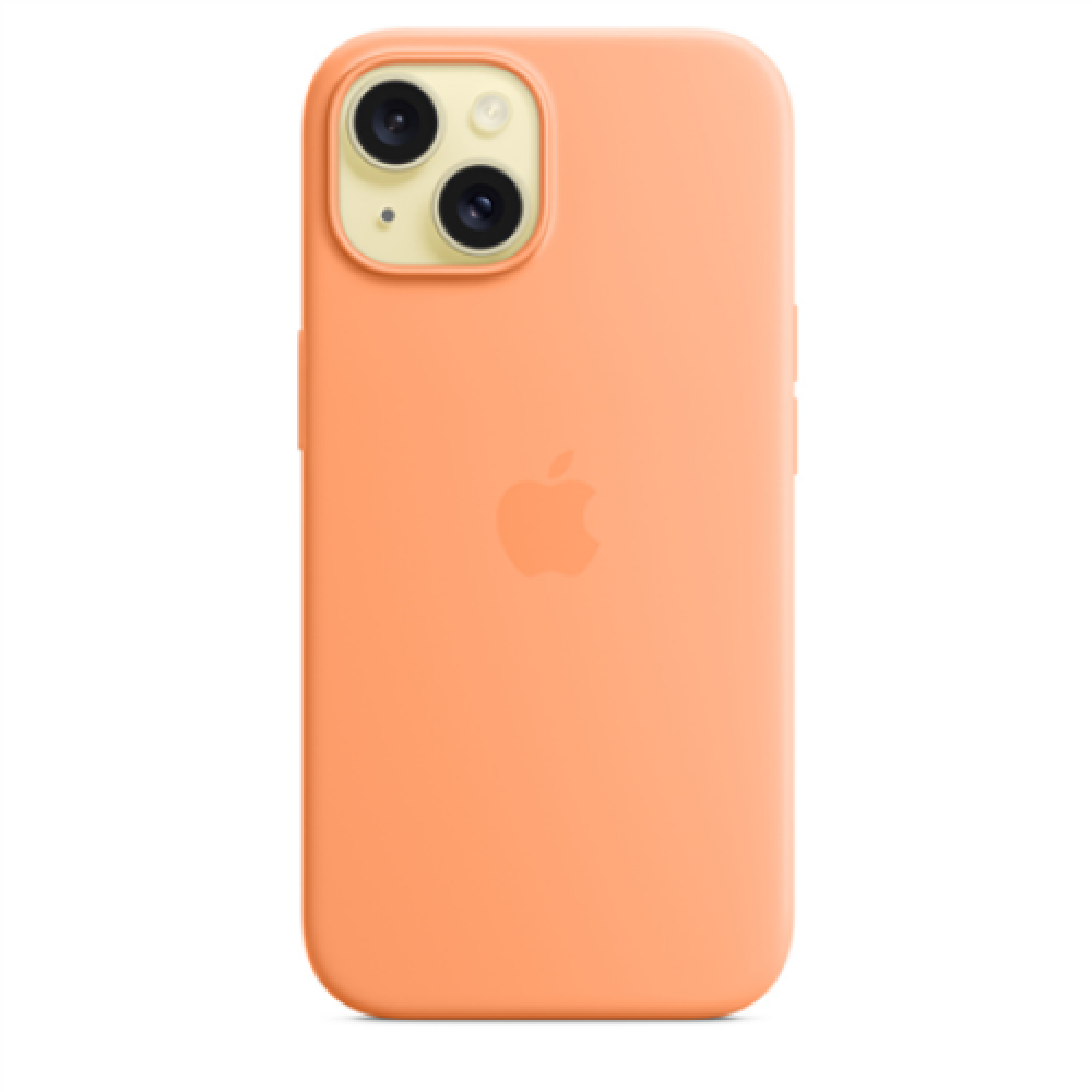 Apple , Silicone Case with MagSafe , Case with MagSafe , Apple , iPhone 15 , Silicone , Orange Sorbet