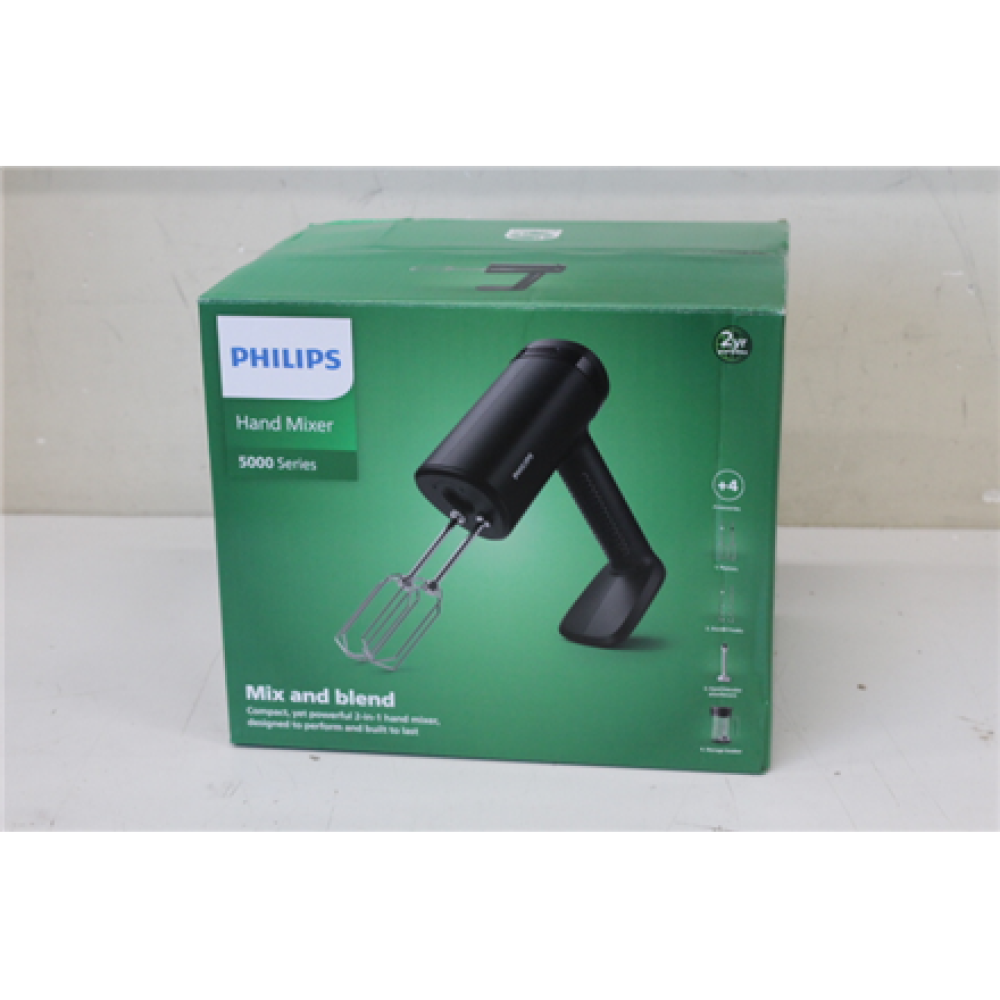 SALE OUT. Philips Mixer HR3781/10, 500 Series, Black, Hblend , Philips Mixer , HR3781/10 500 Series , Hand Mixer , 500 W , Number of speeds 5 , Turbo mode , Black , DAMAGED PACKAGING, SCRATCHES ON THE STORAGE BAKER