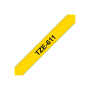 Brother , TZe-611 Laminated Tape , Black on Yellow , TZe , 8 m , 6 cm