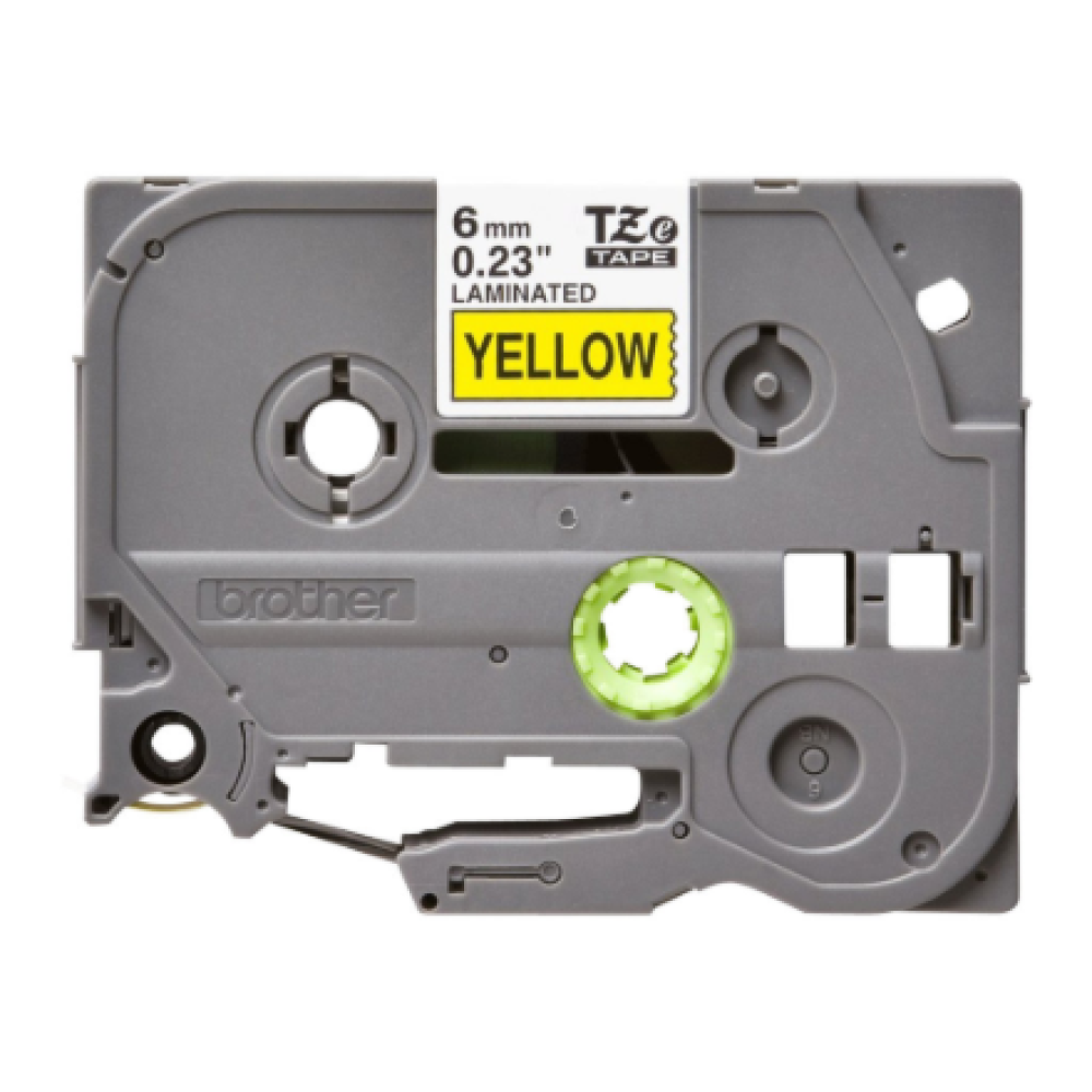 Brother , TZe-611 Laminated Tape , Black on Yellow , TZe , 8 m , 6 cm