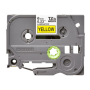 Brother , TZe-611 Laminated Tape , Black on Yellow , TZe , 8 m , 6 cm