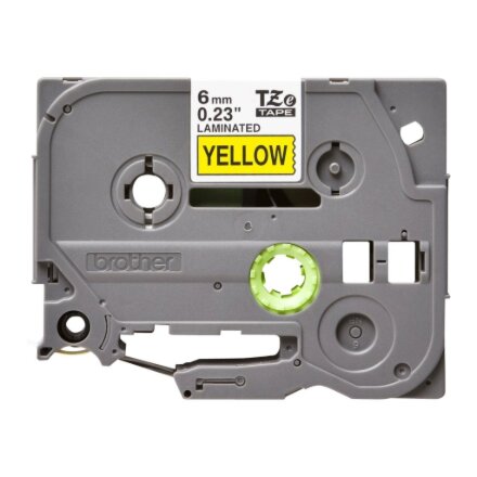 Brother , TZe-611 Laminated Tape , Black on Yellow , TZe , 8 m , 6 cm