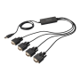 Digitus , USB 2.0 to 4xRS232 Cable , DA-70159 , USB to Serial Adapter