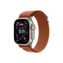 Apple , 49mm Terra Cotta Alpine Loop - Large - Natural Titanium Finish