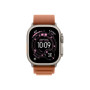 Apple , 49mm Terra Cotta Alpine Loop - Large - Natural Titanium Finish