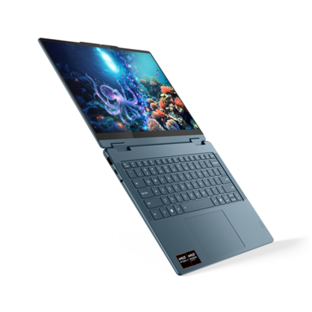 Lenovo- Yoga 7 2-in-1 14AKP10 AMD , Tidal Teal , 14 , OLED , Touchscreen , WUXGA , 1920 x 1200 pixels , Glossy , AMD Ryzen AI 5 , 340 , 16 GB , Soldered LPDDR5 , Solid-state drive capacity 512 GB , AMD Radeon 840M Graphics , Windows 11 Home , 802.11be , B