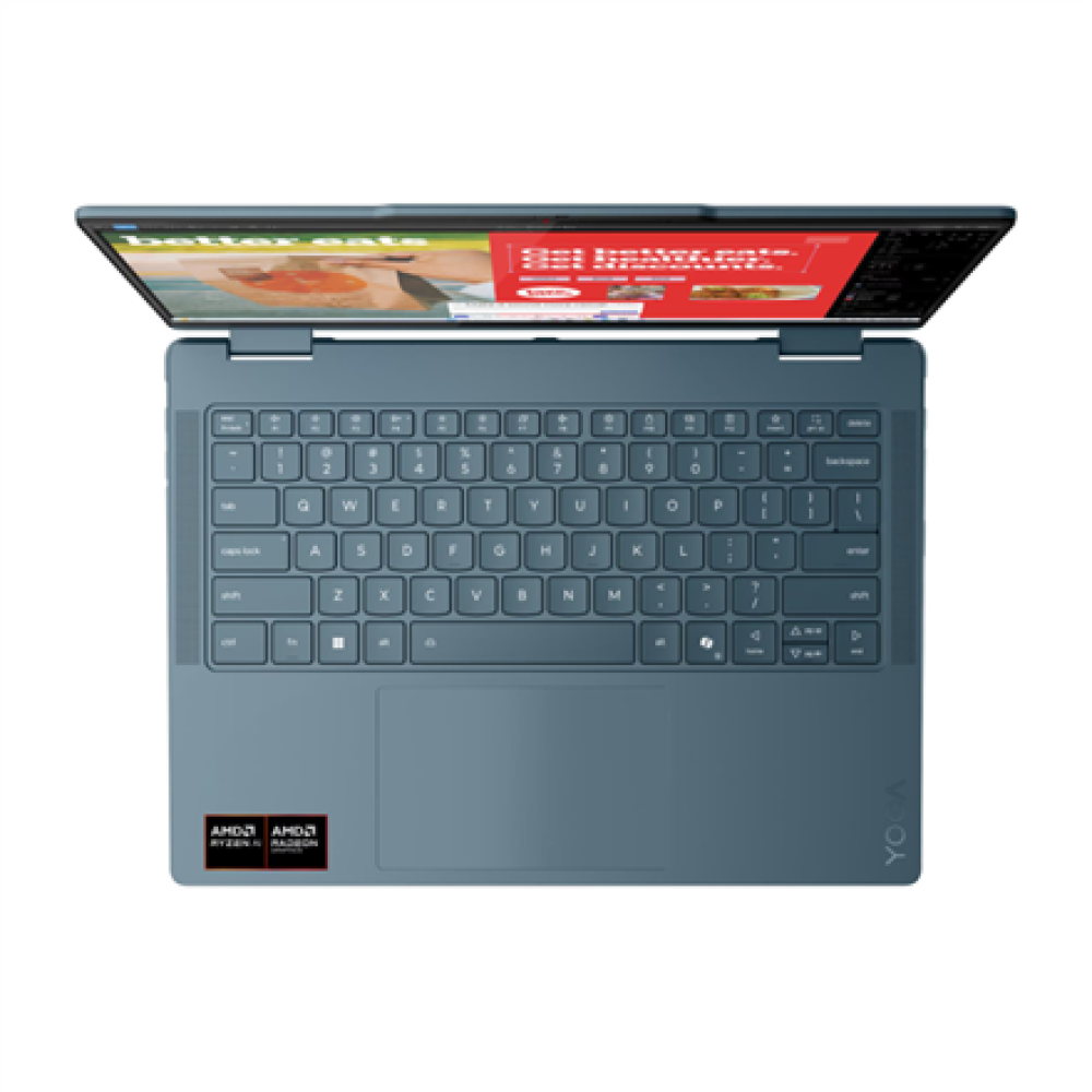 Lenovo- Yoga 7 2-in-1 14AKP10 AMD , Tidal Teal , 14 , OLED , Touchscreen , WUXGA , 1920 x 1200 pixels , Glossy , AMD Ryzen AI 5 , 340 , 16 GB , Soldered LPDDR5 , Solid-state drive capacity 512 GB , AMD Radeon 840M Graphics , Windows 11 Home , 802.11be , B