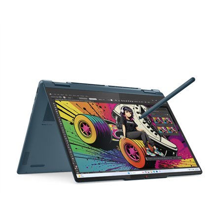 Lenovo- Yoga 7 2-in-1 14AKP10 AMD , Tidal Teal , 14 , OLED , Touchscreen , WUXGA , 1920 x 1200 pixels , Glossy , AMD Ryzen AI 5 , 340 , 16 GB , Soldered LPDDR5 , Solid-state drive capacity 512 GB , AMD Radeon 840M Graphics , Windows 11 Home , 802.11be , B