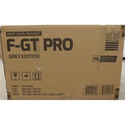 SALE OUT. , F-GT Pro Formula and GT Grey Edition , Racing Simulator Cockpit , Steel , Grey , DAMAGED PACKAGING AND MANUAL, SCRATCHED, MOUNTING MARKS, MISSING SCREWS (M6 16MM, M8 80MM), WASHERS (M6) AND ALLEN KEYS (4, 5, 6MM) , 24 month(s)