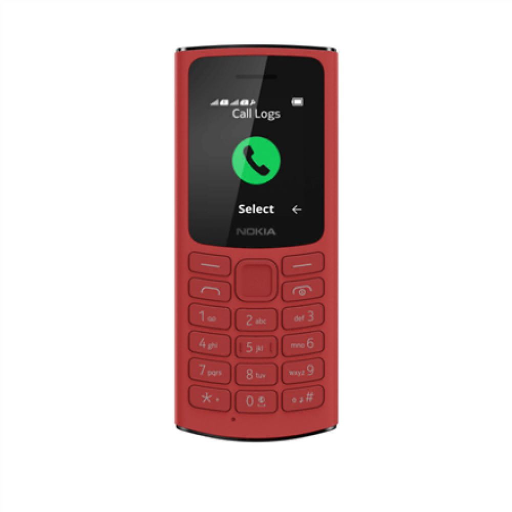 Nokia 105 DS TA-1378 Red, 1.8 , TFT LCD, 120 x 160 pixels, 48 MB, 128 MB, Dual SIM, Nano Sim, 3G, USB version microUSB, 1020 mAh