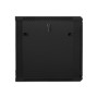 Lanberg , Rack cabinet 19 wall-mount 12U/600x600 (flat pack) with glass door , WF01-6612-10B , Black