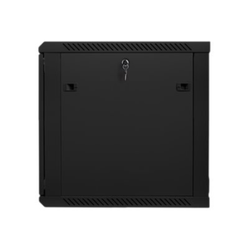 Lanberg , Rack cabinet 19 wall-mount 12U/600x600 (flat pack) with glass door , WF01-6612-10B , Black
