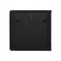 Lanberg , Rack cabinet 19 wall-mount 12U/600x600 (flat pack) with glass door , WF01-6612-10B , Black