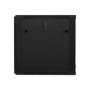 Lanberg , Rack cabinet 19 wall-mount 12U/600x600 (flat pack) with glass door , WF01-6612-10B , Black
