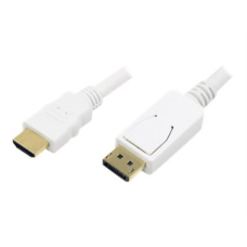 Logilink , Cable DisplayPort to HDMI , White , DP to HDMI , 2 m