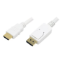 Logilink , White , Cable DisplayPort to HDMI , DP to HDMI , 2 m