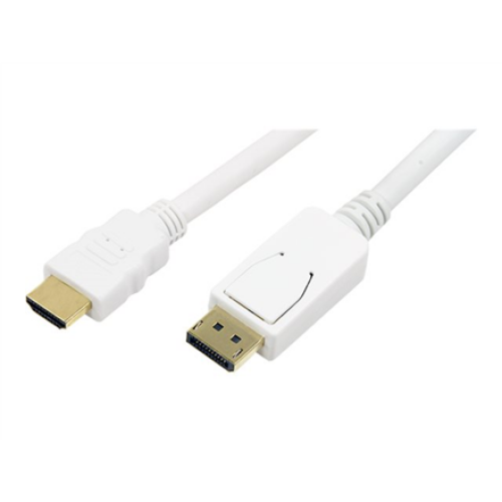 Logilink , Cable DisplayPort to HDMI , White , DP to HDMI , 2 m