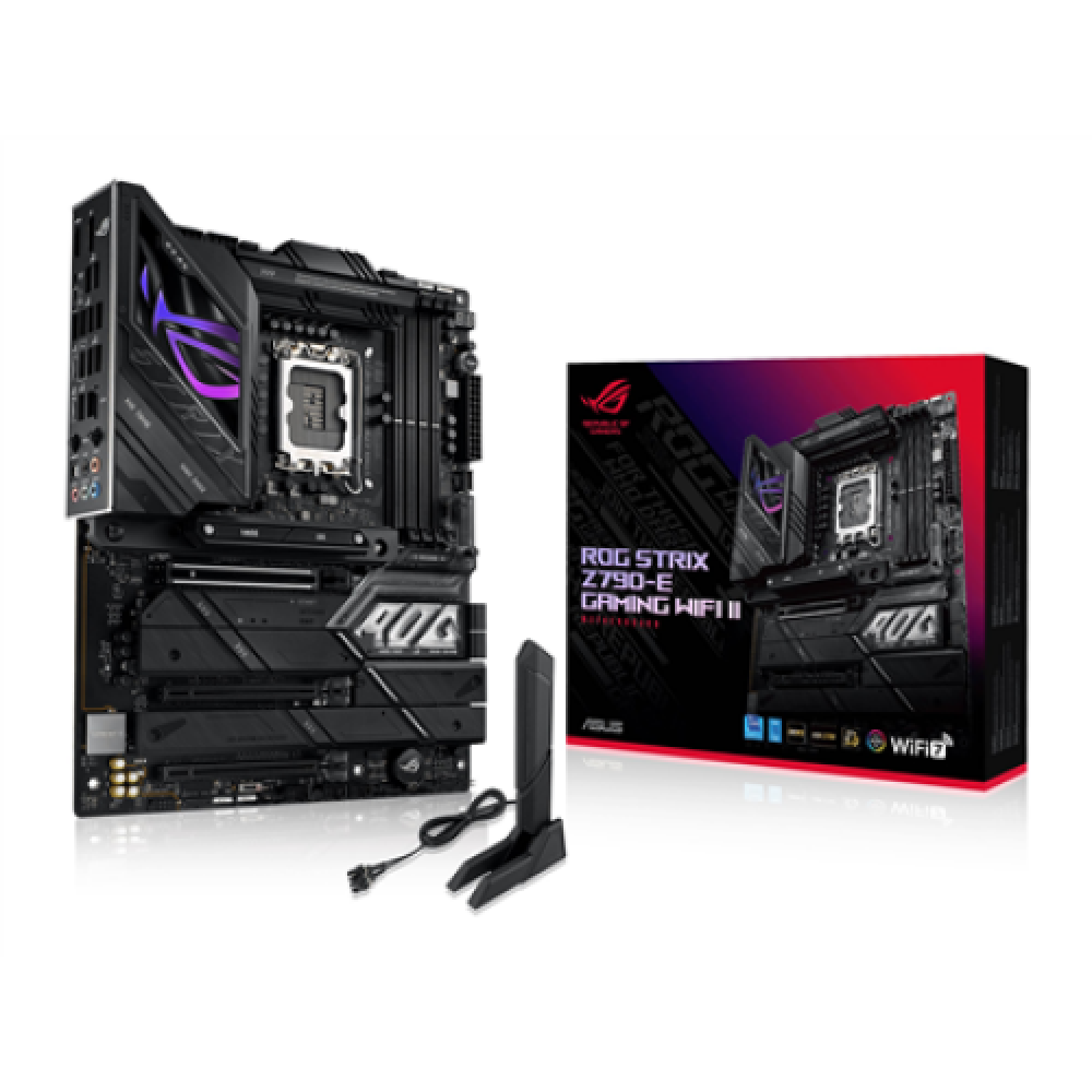 Asus , ROG STRIX Z790-E GAMING WIFI II , Processor family Intel , Processor socket LGA1700 , DDR5 DIMM , Supported hard disk drive interfaces SATA, M.2 , Number of SATA connectors 4