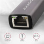 AXAGON ADE-TR Compact aluminum USB 3.2 Gen 1 Gigabit Ethernet 10/100/1000Mbit adapter with automatic installation