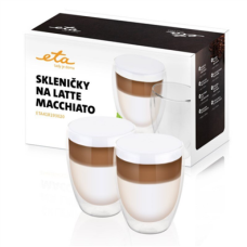 ETA , Latte Macchiato Glasses , ETA418193020 , For coffee , 2 pc(s) , Dishwasher proof