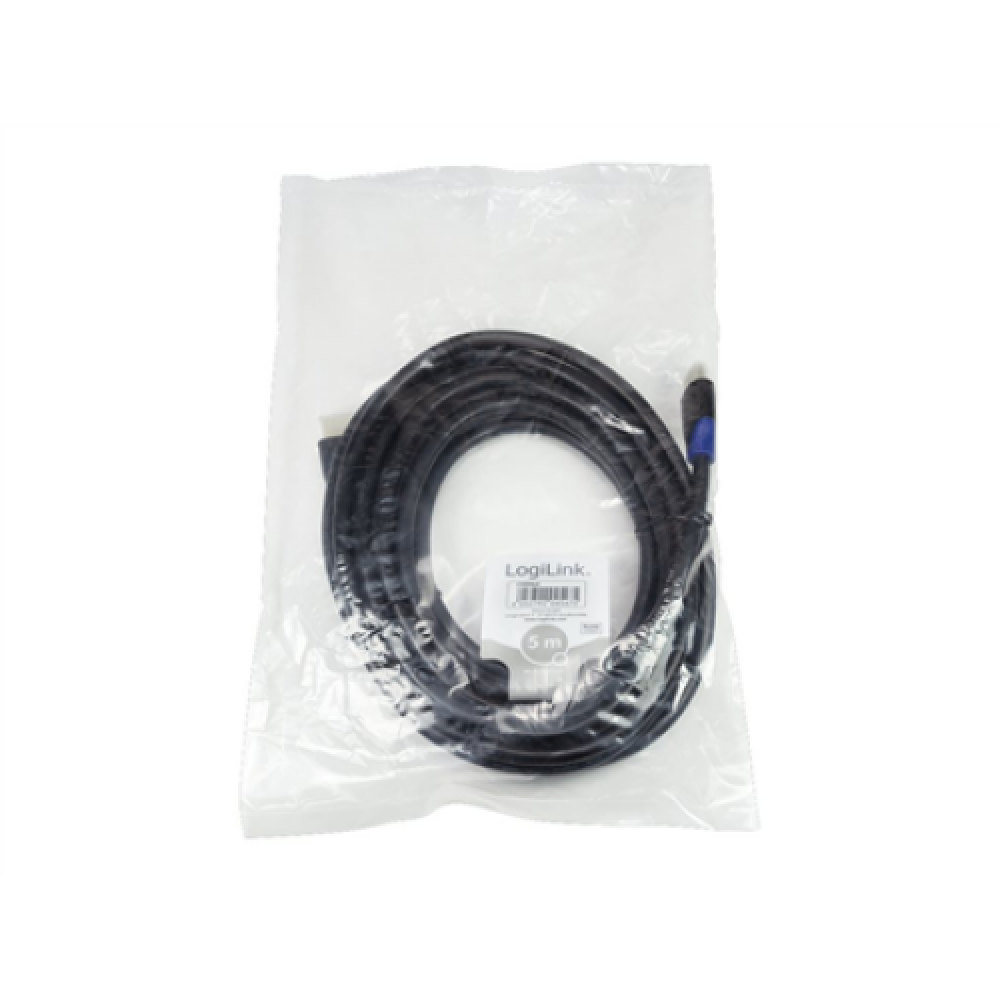 Logilink , Cable HDMI High Speed with Ethernet , Black , HDMI Type A Male , HDMI Type A Male , HDMI to HDMI , 5 m