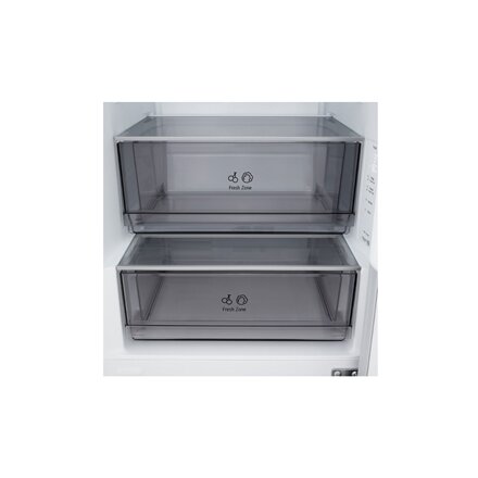 LG Refrigerator , GBBSJ1CCSW , Energy efficiency class C , Free standing , Combi , Height 186 cm , Fridge net capacity 220 L , Freezer net capacity 113 L , Display , 34 dB , Super White