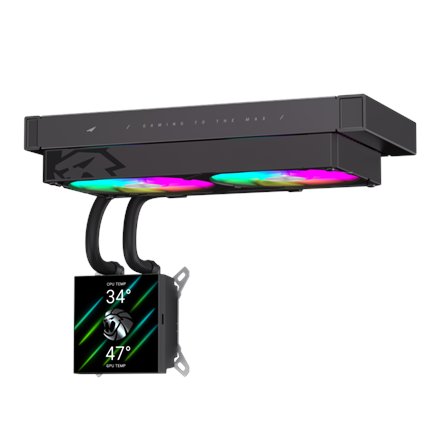Gamemax CPU Liquid Cooler , GLACIER 240 LCD BK , Black