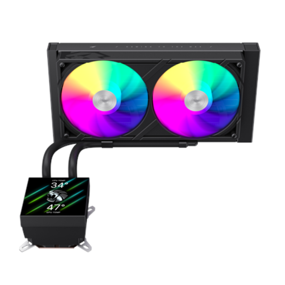 Gamemax CPU Liquid Cooler , GLACIER 240 LCD BK , Black