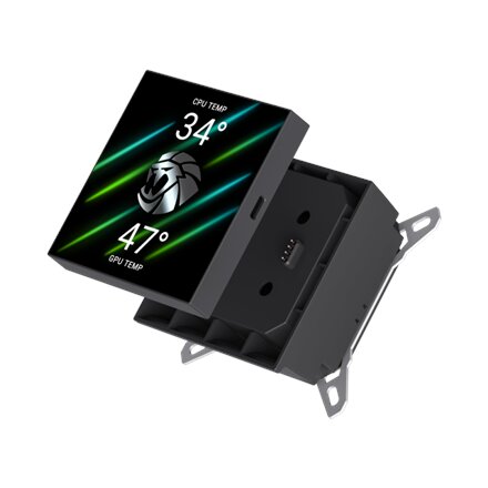Gamemax CPU Liquid Cooler , GLACIER 240 LCD BK , Black