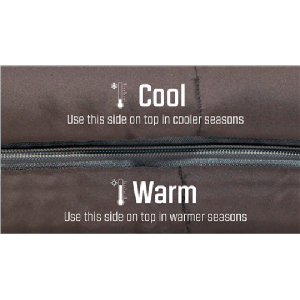 Outwell Contour Supreme Coffee L, Sleeping Bag, 220 x 85 cm, 2 way open - auto lock, L-shape, Brown