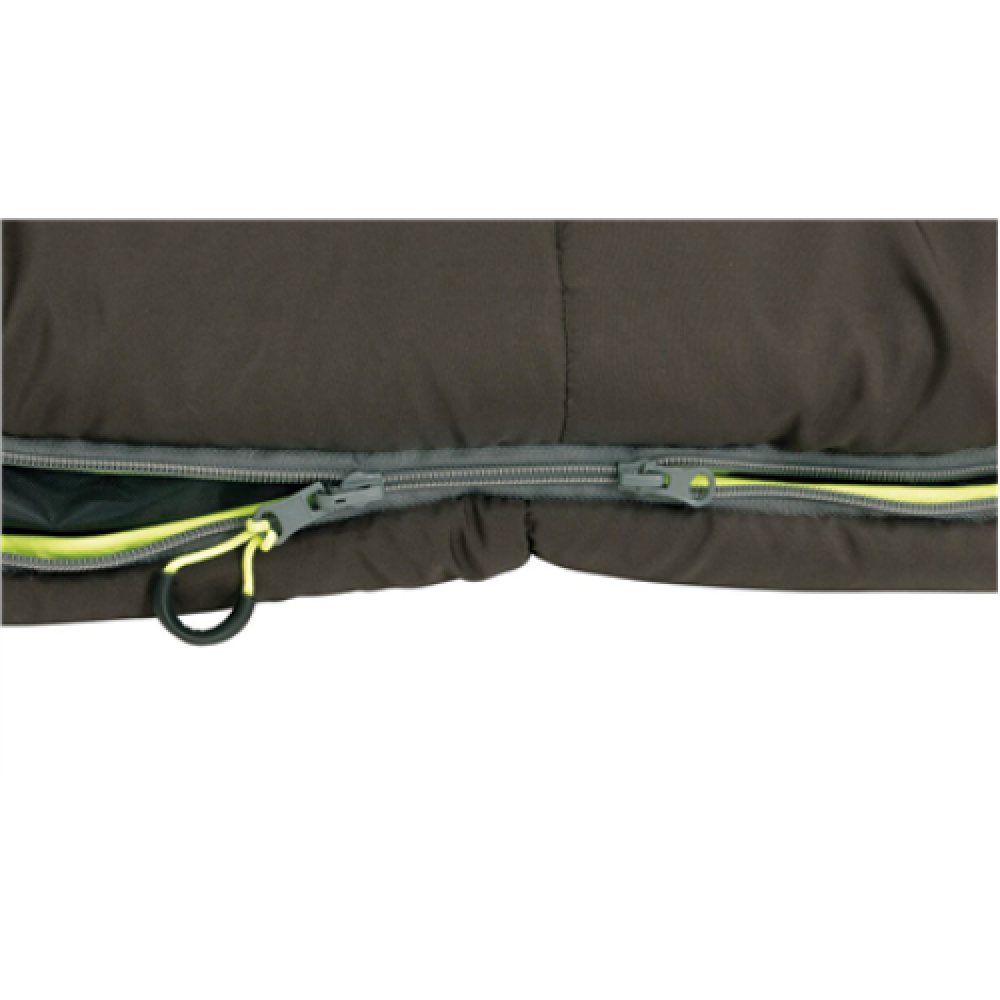 Outwell Contour Supreme Coffee L, Sleeping Bag, 220 x 85 cm, 2 way open - auto lock, L-shape, Brown