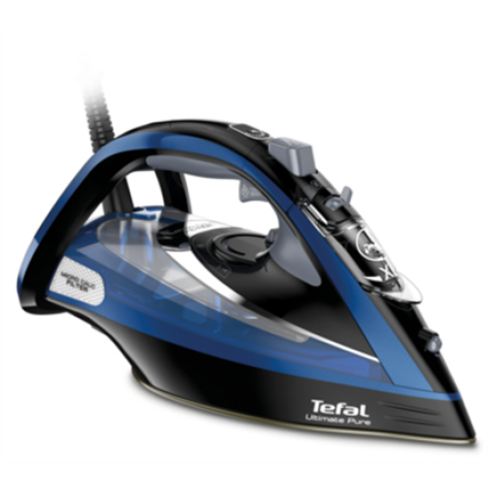 TEFAL Steam Iron , FV9848E0 Ultimate Pure , Steam Iron , 3200 W , Water tank capacity 350 ml , Continuous steam 60 g/min , Steam boost performance 260 g/min , Blue
