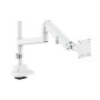 Digitus Desk Mount , DA-90476 Single Monitor Mount , Height, tilt, pivot, rotation, depth , 57 , Maximum weight (capacity) 27 kg , White