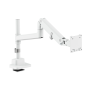 Digitus Desk Mount , DA-90476 Single Monitor Mount , Height, tilt, pivot, rotation, depth , 57 , Maximum weight (capacity) 27 kg , White