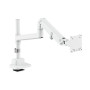 Digitus Desk Mount , DA-90476 Single Monitor Mount , Height, tilt, pivot, rotation, depth , 57 , Maximum weight (capacity) 27 kg , White