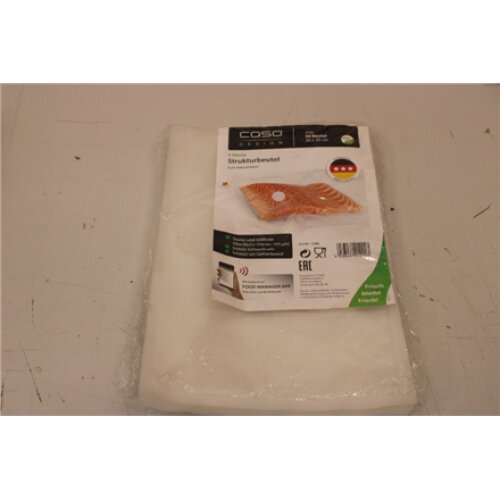 SALE OUT. Caso , 01290 , Structured bags for Vacuum sealing , 50 bags , Dimensions (W x L) 20 x 30 cm , DAMAGED PACKAGING, MISSING 3 BAGS