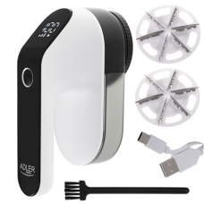 Adler , Lint remover LCD , AD 9618 , White/Black , Rechargeable battery
