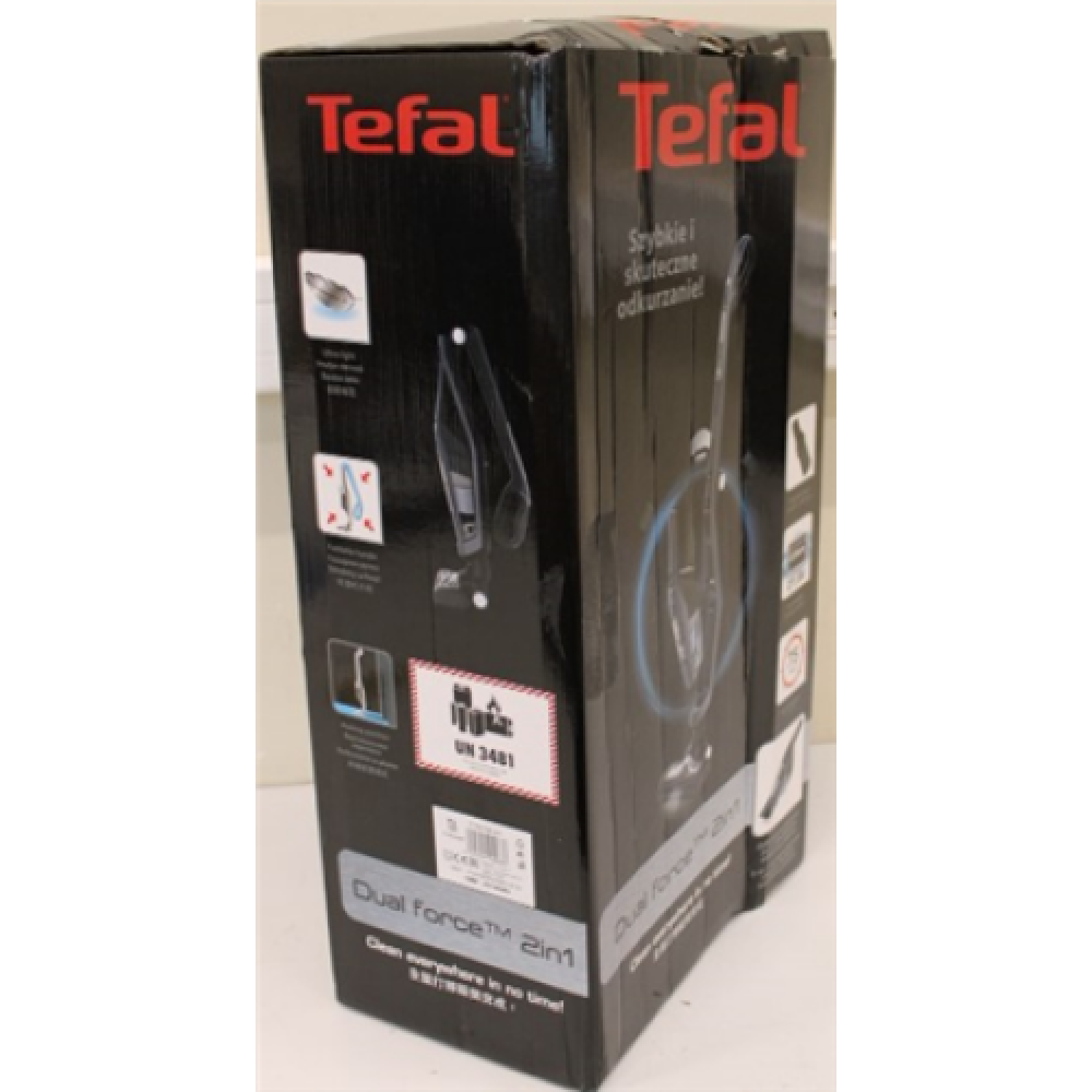 SALE OUT. TEFAL TY6756 Vacuum Cleaner, Dual Force, Handstick 2in1, Operating time 45 min, Grey TEFAL Vacuum Cleaner TY6756 Dual Force Handstick 2in1 Handstick and Handheld 21.6 V Operating time (max) 45 min Grey Warranty 24 month(s) DAMAGED PACKAGING , TE