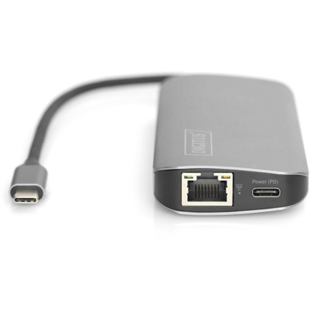 SALE OUT. , Digitus , USB-C Universal Docking Station, 8 Port , Dock , Ethernet LAN (RJ-45) ports 1 , USB 3.0 (3.1 Gen 1) Type-C ports quantity 1 , USB 3.0 (3.1 Gen 1) ports quantity 2 , HDMI ports quantity 1 , Ethernet LAN , DAMAGED PACKAGING