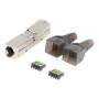 Lanberg , 2X RJ45 CAT6A FTP Plug 8P8C Tool-less Adapter , PL2SA-6000TL , Silver/Transparent
