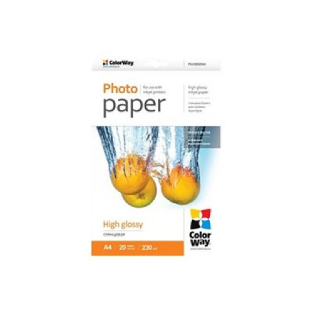 Photo Paper 20 pc. , PG230020A4 , 230 g/m² , A4 , Glossy