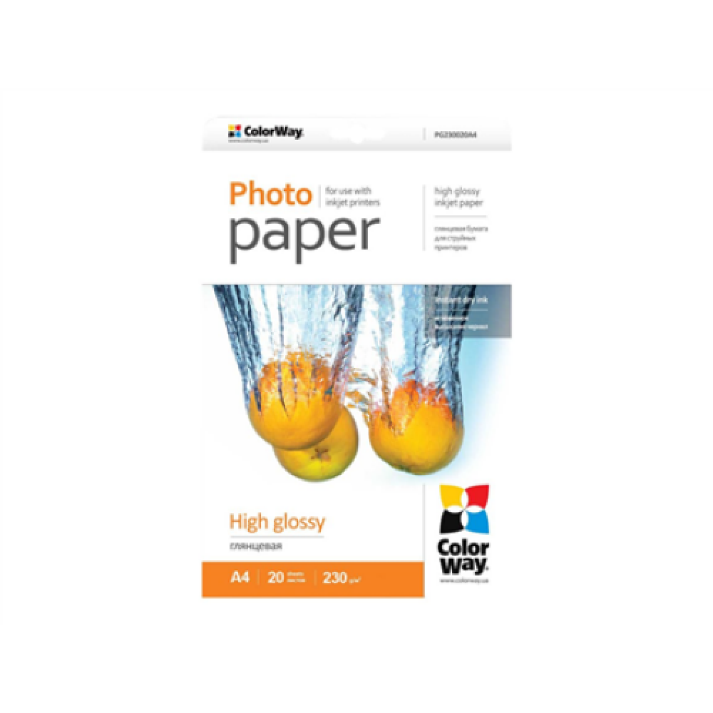 Photo Paper 20 pc. , PG230020A4 , 230 g/m² , A4 , Glossy