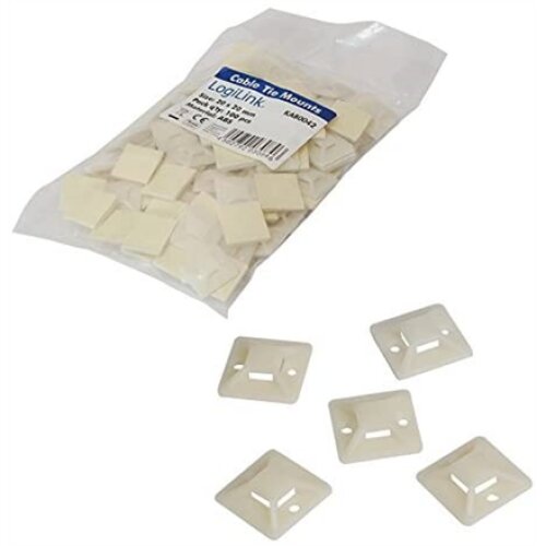 Cable Tie Mounts 20x20 mm , KAB0042 , Self-adhesive, for cable ties