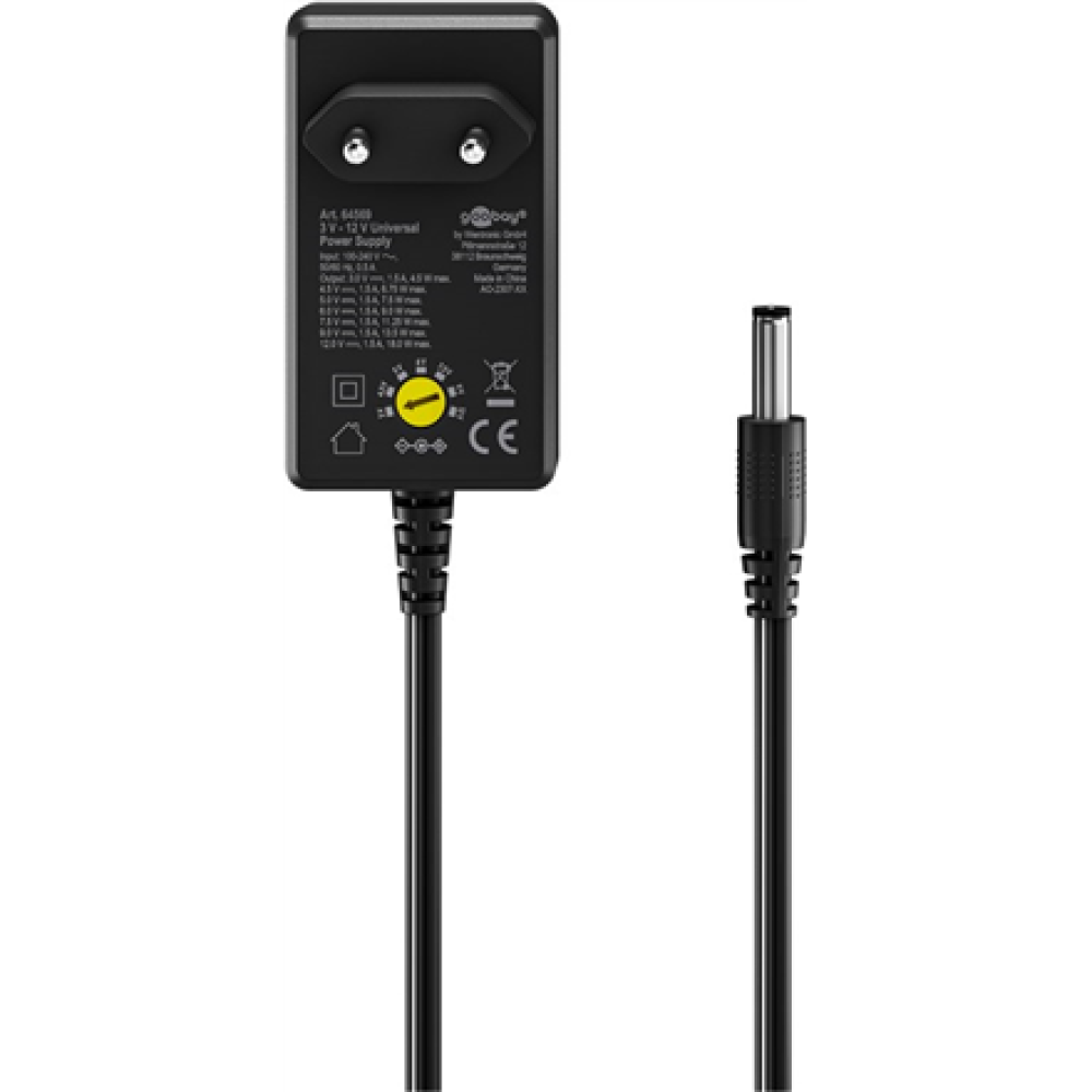 Goobay Universal Power Supply 5-15V, Max. 36W, 2.4A , 74436