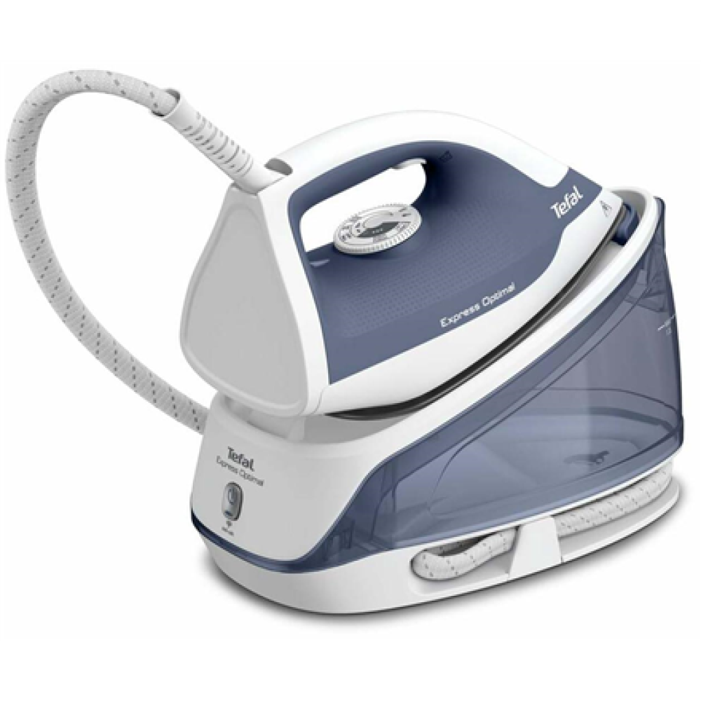TEFAL Steam generator iron , FV2C41E0 Express Optimal , 2400 W , 1.2 L , 5 bar , Auto power off , Vertical steam function , Calc-clean function , Blue/White