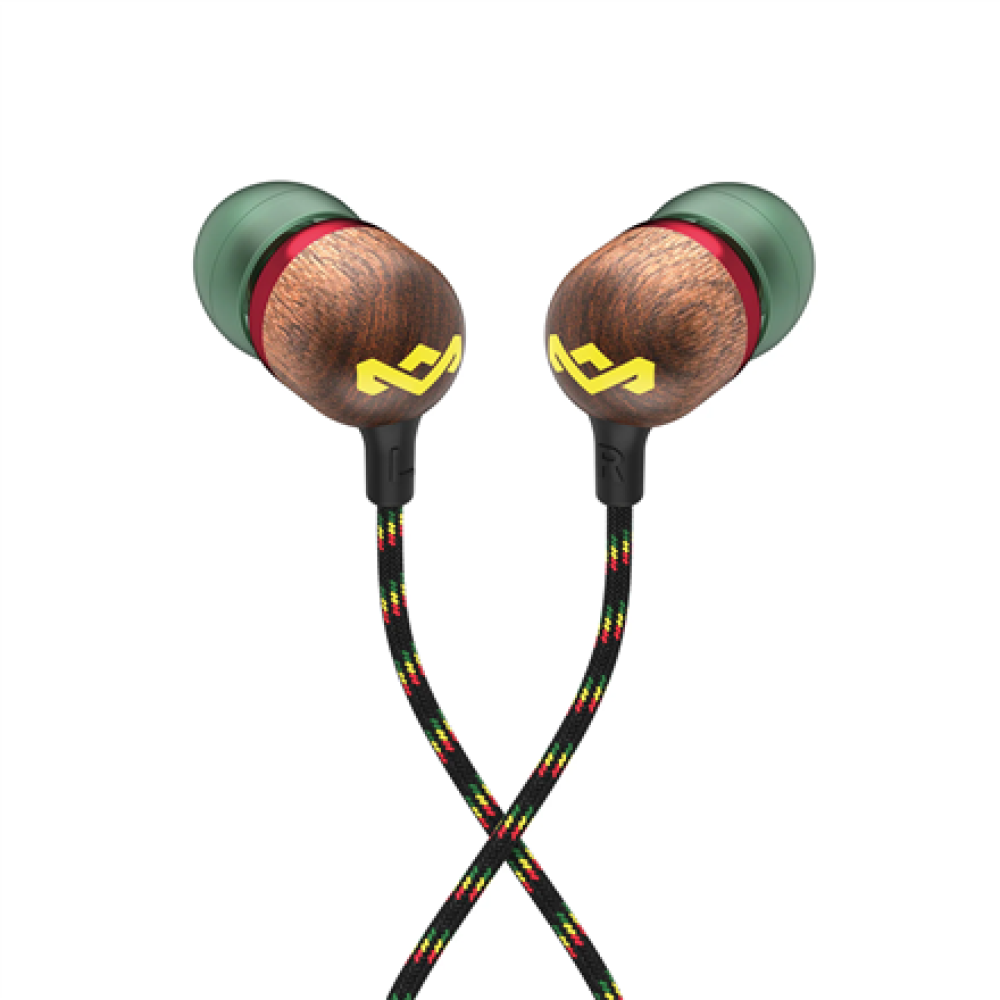 Marley Wired Earbuds , Smile Jamaica , Built-in microphone , USB Type-C , Rasta