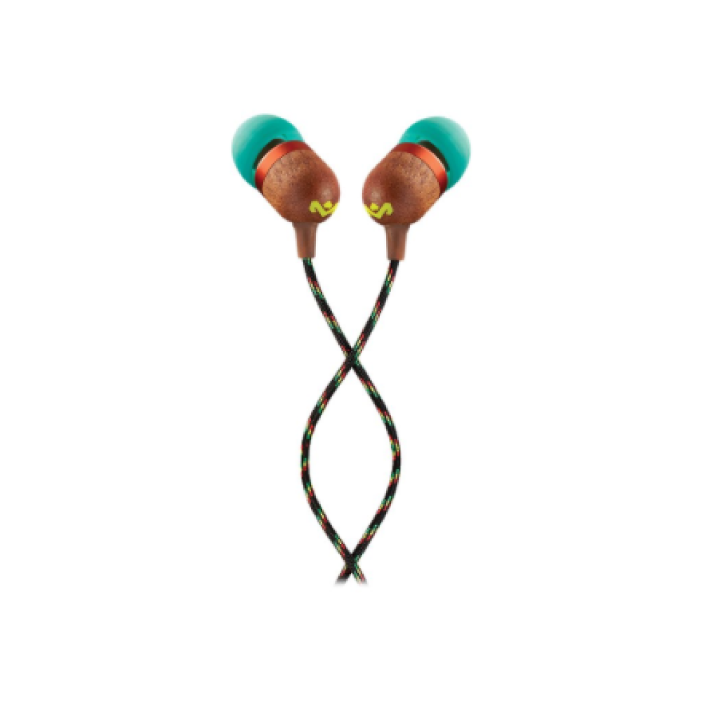 Marley Wired Earbuds , Smile Jamaica , Built-in microphone , USB Type-C , Rasta