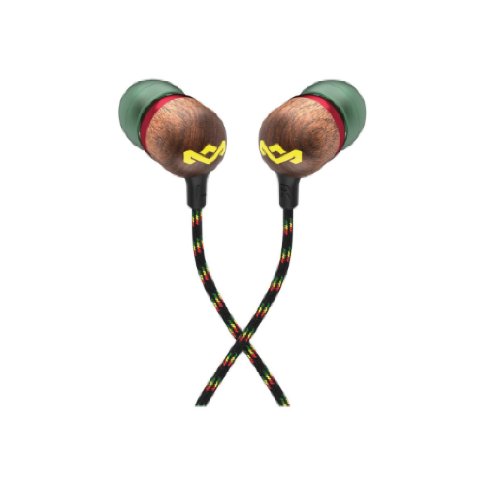 Marley Wired Earbuds , Smile Jamaica , Built-in microphone , USB Type-C , Rasta