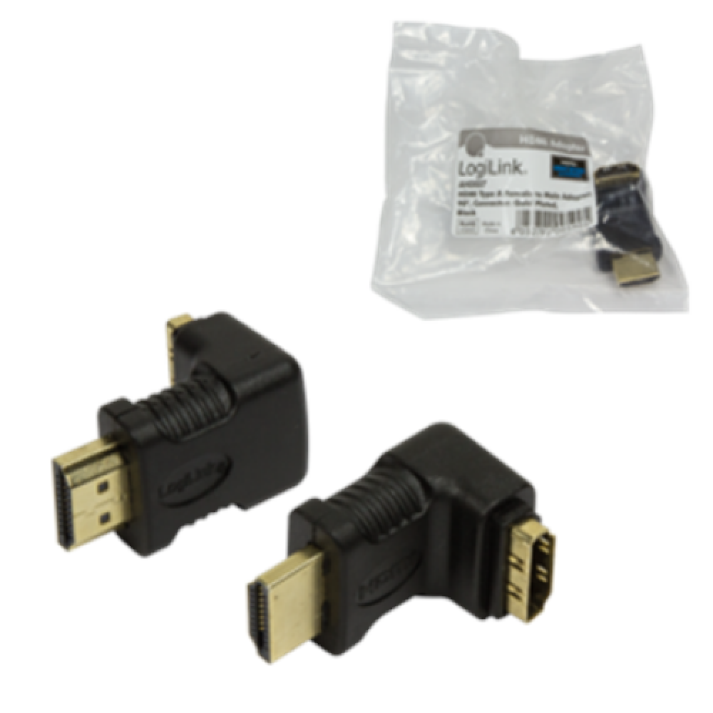 HDMI Adapter small size, AM to AF in 90 degree , Logilink