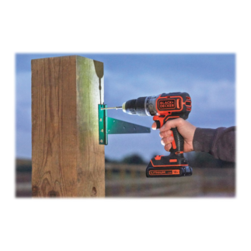 Black&Decker Hammer Drill BL188K-QW 18V BL 1Batt 400mA Kitbox , BLACK & DECKER